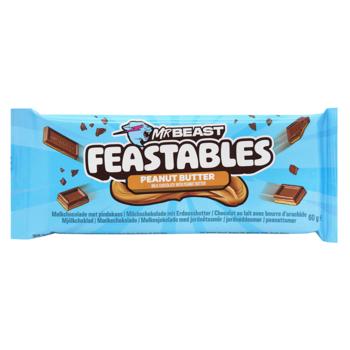 Шоколад молочный MrBeast Feastables с арахисовой пастой 60г