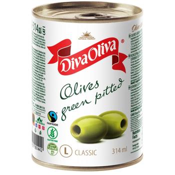 Diva Oliva Pitted Olives 314ml - buy, prices for MegaMarket - photo 1
