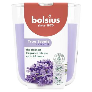 Свіча Bolsius в скл. аром 97/85 True scents лаванда 45 год., арт. 101924940377 - купити, ціни на КОСМОС - фото 1