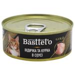 Корм для кошек Basttet'o индейка и курица в соусе 85г