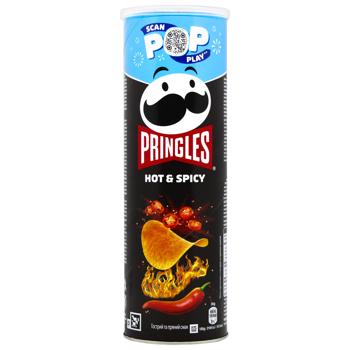 Pringles Hot & Spicy Potato Chips 165g