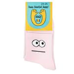 Krazy Sox Set of Women's Socks s.23-25 White and Pink 2 Pairs