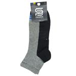 Носки Premier Socks мужские средние с резинкой сетка р.27 светло-серый меланж