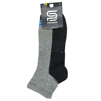 Premier Socks Men's Mesh Elastic Band Quarter Crew Socks s.27 Light Grey Melange - buy, prices for Chudo Market - photo 1