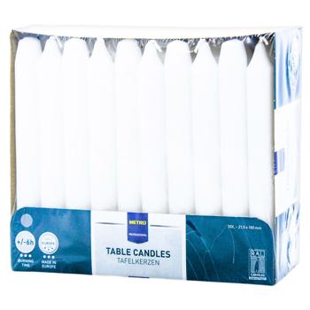 Metro Professional White Household Candle 21.5x180mm 30pcs - buy, prices for METRO - photo 1