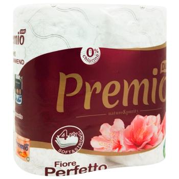 Dyvo Premio Fiore Perfetto 4-ply Toilet Paper 4pcs - buy, prices for MegaMarket - photo 2