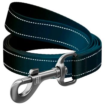 Поводок Waudog Nylon Mono светоотражающий 122см / 25мм черный - купить, цены на MasterZoo - фото 1