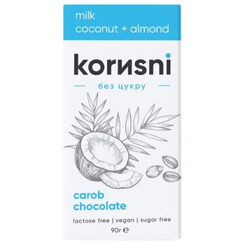 Korusni Almond-Coconut Milk Chocolate 90g - buy, prices for COSMOS - photo 1