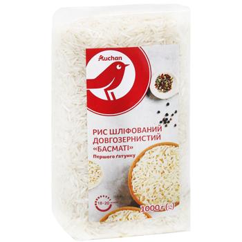 Рис Auchan Басмати шлифованный длиннозерный 1кг - купить, цены на - фото 3