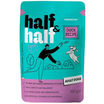Half&Half 5+1 Adult вологий корм для собак 6 шт х 100 г - качка - купить, цены на MasterZoo - фото 2