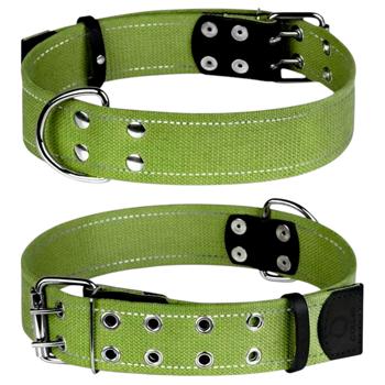 Нашийник для собак COLLAR Брезент XL - зелений - купить, цены на MasterZoo - фото 1