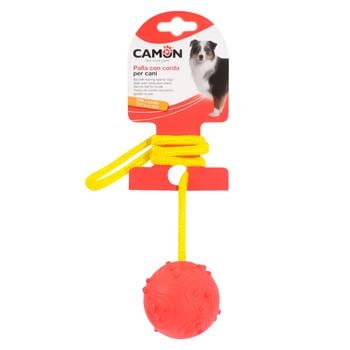 Camon Toy Rubber Ball with Handle for Dogs 6.2cm - buy, prices for Vostorg - photo 3