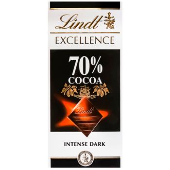 Шоколад черный Lindt Excellence 70% 100г