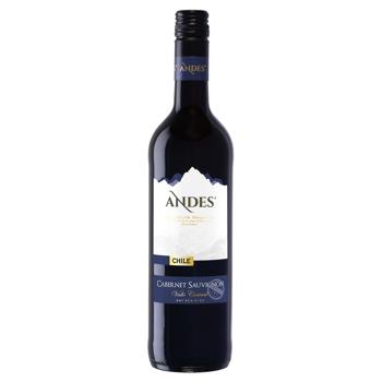 Andes Cabernet Sauvignon red dry wine 12.5% 0.75l - buy, prices for NOVUS - photo 1