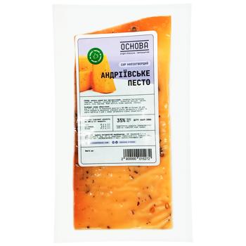 Сир Основа Андріївське песто напівтвердий 45% - купити, ціни на Cупермаркет "Харків" - фото 1