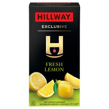 Чай чорний Hillway Свіжий лимон 1,5г*25шт - купити, ціни на Ідеал - фото 1