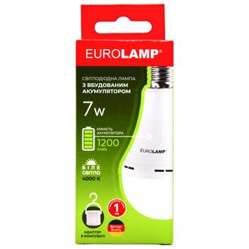 Лампа Eurolamp LED з акумулятором A60 7W E27 4000K - купити, ціни на КОСМОС - фото 4