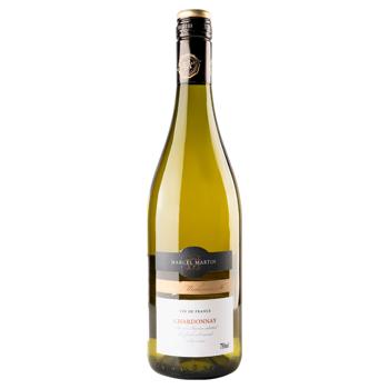 Вино Marcel Martin Chardonnay біле сухе 12,5% 0,75л - купити, ціни на ULTRAMARKET - фото 1