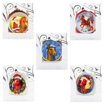 ASK Symbol of the Year Glass Christmas Ball with Pattern 8cm in Assortment - buy, prices for MegaMarket - photo 1