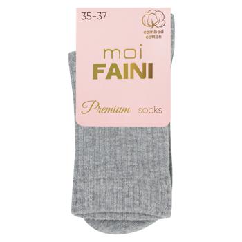 Moi Faini Ribbed Women's Socks s.35-37 Grey - buy, prices for NOVUS - photo 1