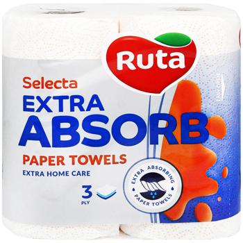Рушники паперові Ruta Selecta 3-шарові 2шт - купити, ціни на КОСМОС - фото 2