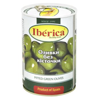 Iberica Pitted Green Olives 420g - buy, prices for MegaMarket - photo 1