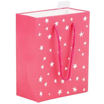 Auchan Stars Pink Paper Bag 15*12*6cm