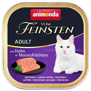 Корм вологий Animonda Vom Feinsten з куркою та морепродуктами для дорослих котів 100г - купити, ціни на MasterZoo - фото 1