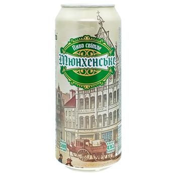 Пиво Мюнхенское светлое 4,9% 0,5л - купить, цены на Чудо Маркет - фото 1