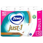 Туалетная бумага Zewa Just 1 белая 5-слойная 12шт