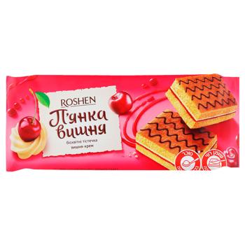 Бисквит Roshen Пьяная вишня с начинкой вишня-крем 300г - купить, цены на Идеал - фото 1