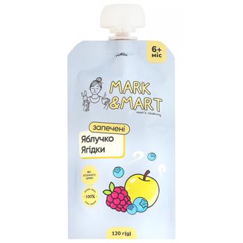 Mark&Mart Baked Apple and Berries Fruit Puree 120g - buy, prices for COSMOS - photo 1