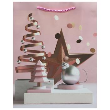 Пакет паперовий Angel Gifts Новорічний 26*32*10см - купити, ціни на МегаМаркет - фото 4