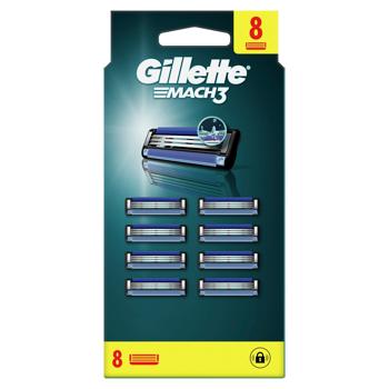 Сменные кассеты Gillette Mach3 для бритья 8шт - купить, цены на ULTRAMARKET - фото 3