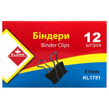 Биндеры Klerk черные 12шт №51 KL1751 - купить, цены на МегаМаркет - фото 3
