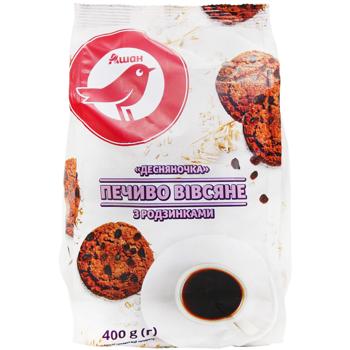 Auchan Desnyanochka Oatmeal Cookies with Raisins 400g - buy, prices for Auchan - photo 2
