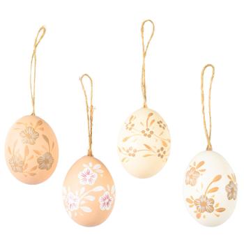 Decoris Flowers Egg Decoration 4x6cm 6pcs - buy, prices for METRO - photo 1