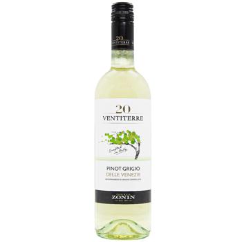 Вино Zonin Pinot Grigio Delle Venezie белое полусухое 12% 0,75л - купить, цены на NOVUS - фото 1