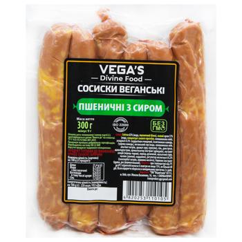 Сосиски Vega's пшеничные с сыром веганские 300г - купить, цены на ULTRAMARKET - фото 1