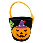 Zed Halloween Pumpkin Felt Basket Decoration 14.5х7х9cm