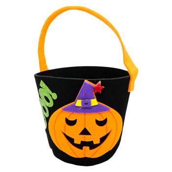 Zed Halloween Pumpkin Felt Basket Decoration 14.5х7х9cm - buy, prices for EKO Market - photo 1