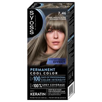 Крем-краска для волос Syoss Permanent Color №7-46 Холодный русый 115мл - купить, цены на Идеал - фото 1