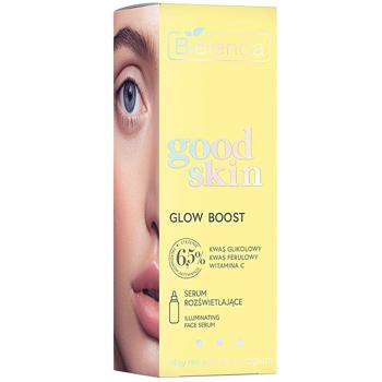 Сыворотка Bielenda Good Skin Glow Boost с гликолевой и феруловой кислотой и витамином С 30мл - купить, цены на Auchan - фото 3