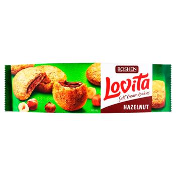 Печиво Roshen Lovita Soft Cream Cookies з горіховою начинкою 127г - купити, ціни на Таврія В - фото 1