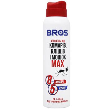 Аерозоль Bros Max від комарів і кліщів 90мл - купить, цены на Auchan - фото 1