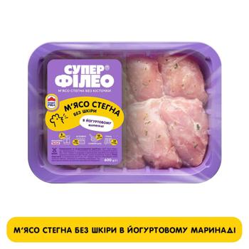 Super Fileo Chilled Chicken Thigh Meat without Skin in Yogurt Marinade 600g - buy, prices for Ideal - photo 2