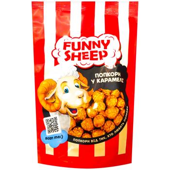 Funny Sheep Popped Corn Coated With Caramel 100g