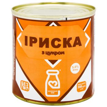 Molochnyi Dar Iriska Milk-containing Condensed Boiled Product 5% 350g