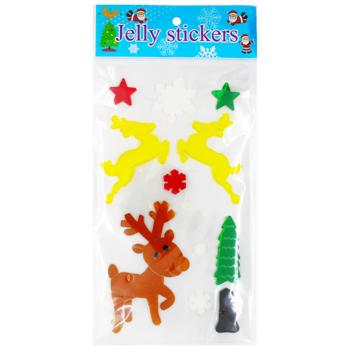 Наліпки новорічні силіконові 15х20 см WGS-5144 9245 И846 - купити, ціни на КОСМОС - фото 3