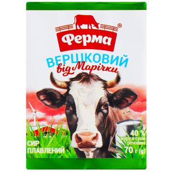 Сир плавлений Ферма Вершковий від Марічки 70г - купить, цены на Auchan - фото 2